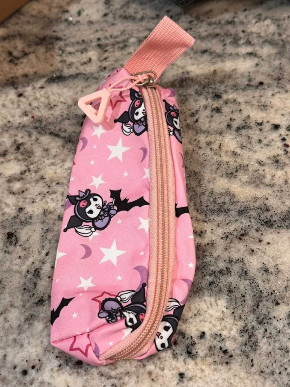 Kuromi 4pc set small zipper tote, phone cross body, zipper pouch, & pencil case